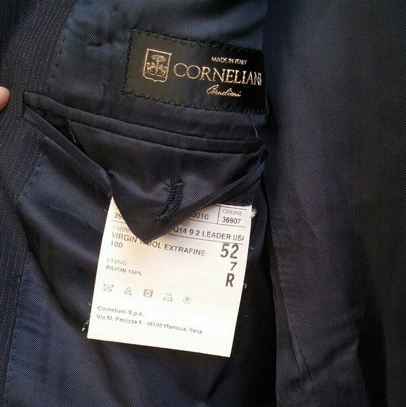 Corneliani Black Men's Striped Blazer Sport Coat - Picture 6 of 8